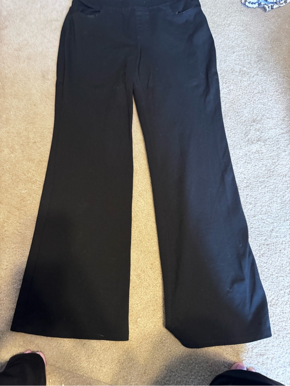 Lane Bryant Black Pull-On Wide Leg Pants